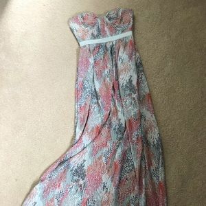Fab BCBG maxi dress blues/coral